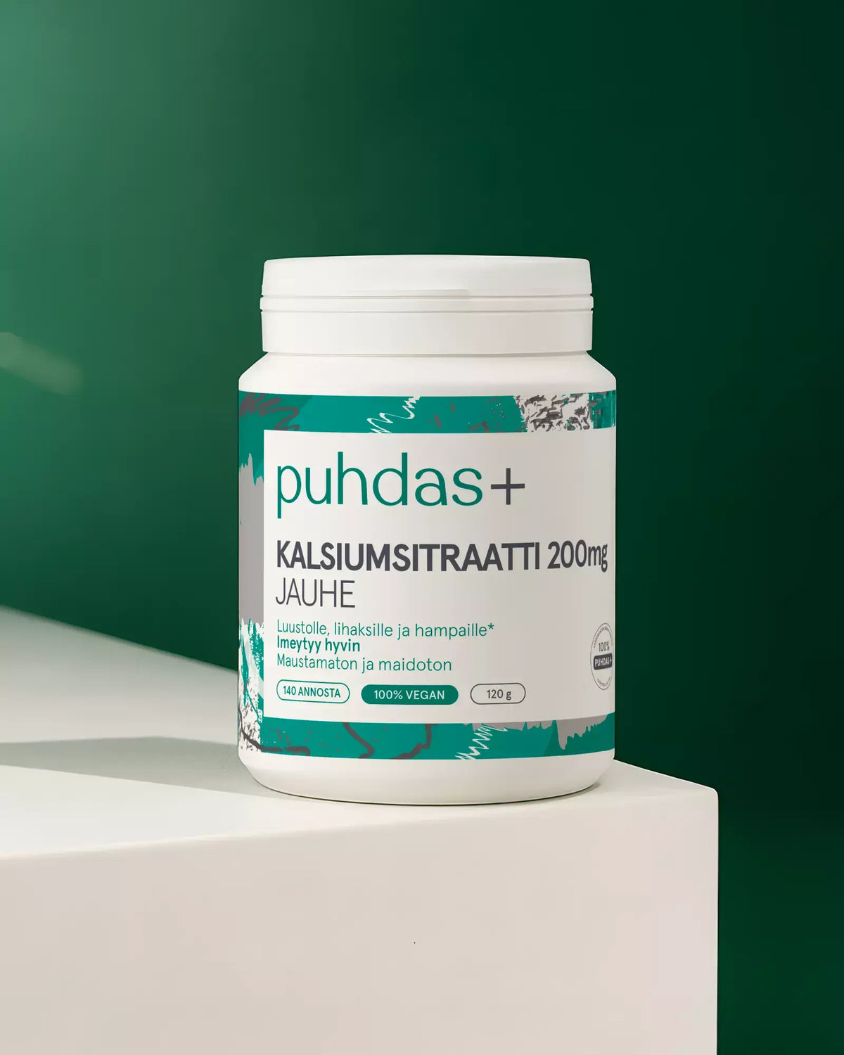 Kalsiumsitraattijauhe 200 mg 120 g