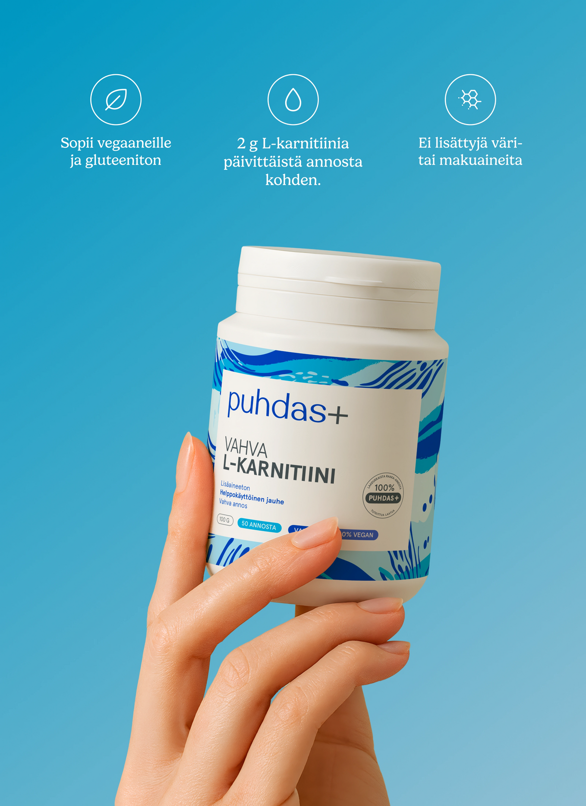 L-karnitiinijauhe 100 g