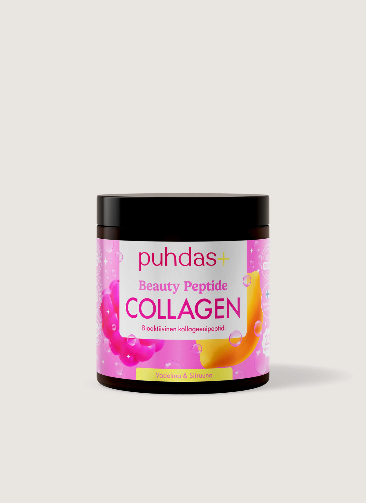 Beauty Peptide Kollageenijauhe Vadelma & Sitruuna 80g