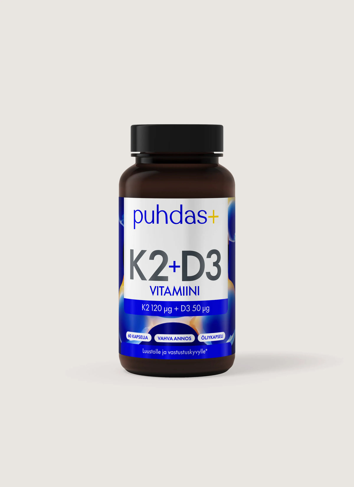 K2 vitamiini 120µg +D3-vitamiini 50µg